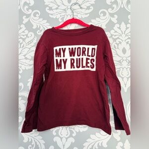 10/$25 • TCP “My World‎ My Rules” Cotton Long Sleeve Top